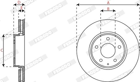 Disc frana Ferodo DDF2849C