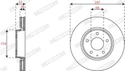Disc frana Ferodo DDF2849C