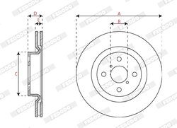 Disc frana Ferodo DDF2851C
