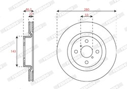 Disc frana Ferodo DDF2851C