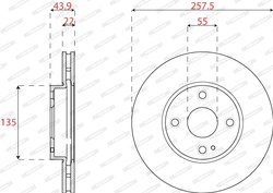 Disc frana Ferodo DDF2861C