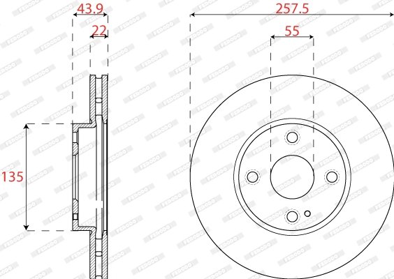 DISC FRANA FERODO DDF2861C - Compatibil cu MAZDA