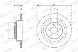 DISC FRANA FERODO DDF2965C - Compatibil cu SUBARU