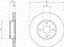 DISC FRANA FERODO DDF2861C - Compatibil cu MAZDA