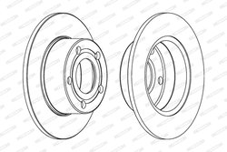 DISC FRANA FERODO DDF321C - Compatibil cu AUDI, SKODA, VW