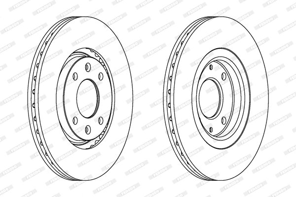 DISC FRANA FERODO DDF489 - Compatibil cu CITROEN, PEUGEOT