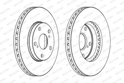 DISC FRANA FERODO DDF501 - Compatibil cu LEXUS, MERCEDES-BENZ, TOYOTA