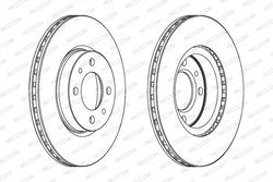 DISC FRANA FERODO DDF521 - Compatibil cu ALFA ROMEO, FIAT, FIAT (NANJING), LANCIA