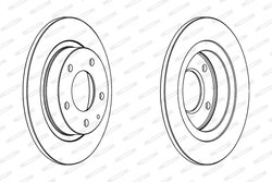 DISC FRANA FERODO DDF524C - Compatibil cu FIAT, FORD USA, MAZDA