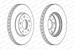 DISC FRANA FERODO DDF605C - Compatibil cu VOLVO