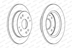 DISC FRANA FERODO DDF565 - Compatibil cu HONDA, ROVER