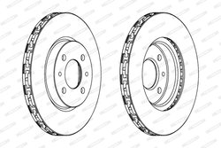 DISC FRANA FERODO DDF762C - Compatibil cu ALFA ROMEO, CHRYSLER, CITROEN, FIAT, LANCIA, PEUGEOT