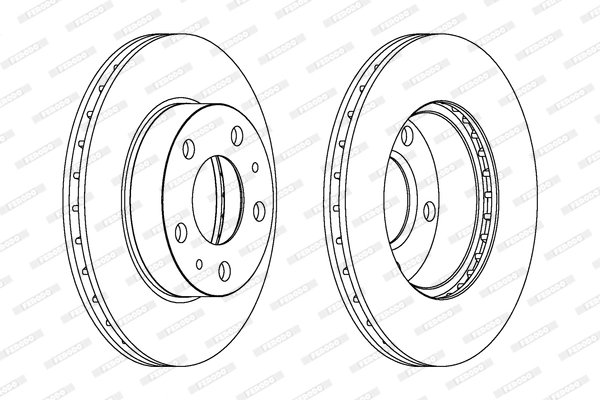DISC FRANA FERODO DDF768C - Compatibil cu CITROEN, FIAT, PEUGEOT