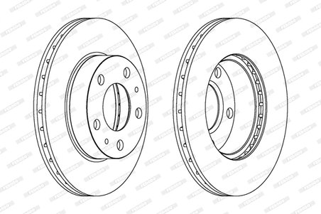 DISC FRANA FERODO DDF768C - Compatibil cu CITROEN, FIAT, PEUGEOT
