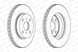 DISC FRANA FERODO DDF794C - Compatibil cu TOYOTA