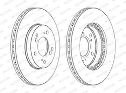 DISC FRANA FERODO DDF829C - Compatibil cu ACURA, HONDA