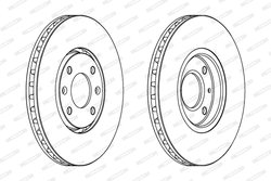 DISC FRANA FERODO DDF841C - Compatibil cu CITROEN, PEUGEOT