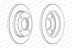 DISC FRANA FERODO DDF845 - Compatibil cu FORD, MAZDA