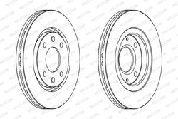 DISC FRANA FERODO DDF870 - Compatibil cu PEUGEOT