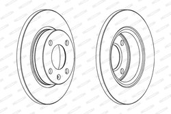DISC FRANA FERODO DDF875 - Compatibil cu SKODA, VW