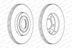 DISC FRANA FERODO DDF927C - Compatibil cu AUDI, SEAT, SKODA, VW, VW (FAW), VW (SVW), ZHONGHUA (BRILLIANCE)