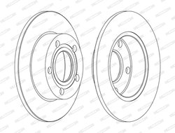 DISC FRANA FERODO DDF952C - Compatibil cu AUDI, VW