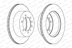 DISC FRANA FERODO DDF976-1 - Compatibil cu NISSAN