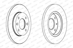 DISC FRANA FERODO DDF995C - Compatibil cu CITROEN, PEUGEOT