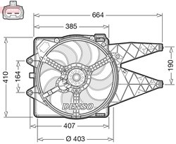 Ventilator radiator racire Denso DER09309