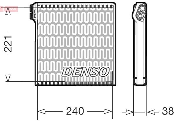 EVAPORATOR AER CONDITIONAT DENSO DEV09102 - Compatibil cu FIAT