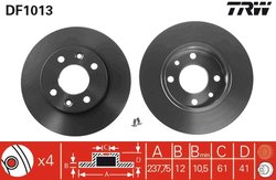 DISC FRANA TRW DF1013 - Compatibil cu DACIA, RENAULT