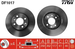 Disc frana TRW DF1017