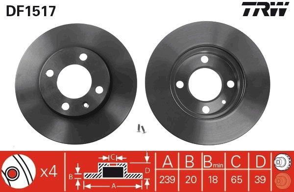 Disc frana TRW DF1517