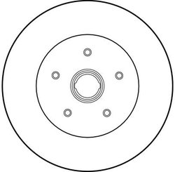 DISC FRANA TRW DF1524S - Compatibil cu VW