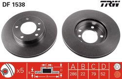 DISC FRANA TRW DF1538 - Compatibil cu BMW, BMW (BRILLIANCE)