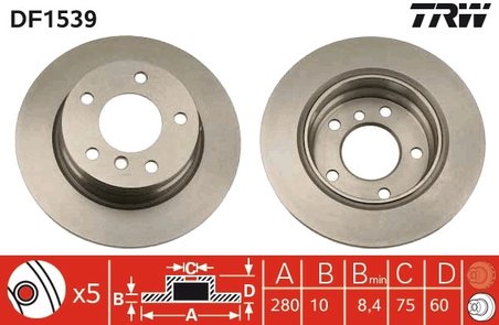 Disc frana TRW DF1539