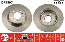 DISC FRANA TRW DF1597 - Compatibil cu BMW