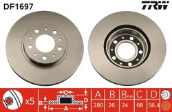Disc frana TRW DF1697