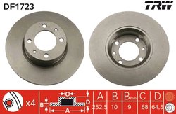 Disc frana TRW DF1723