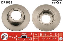 DISC FRANA TRW DF1833 - Compatibil cu LAND ROVER