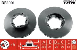 DISC FRANA TRW DF2001 - Compatibil cu NISSAN
