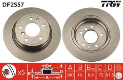 DISC FRANA TRW DF2557 - Compatibil cu BMW