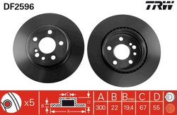 Disc frana TRW DF2596