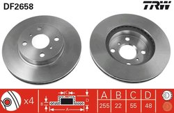 Disc frana TRW DF2658