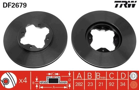 Disc frana TRW DF2679