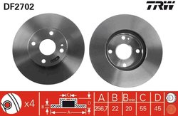DISC FRANA TRW DF2702 - Compatibil cu FORD ASIA & OCEANIA, FORD USA, MAZDA
