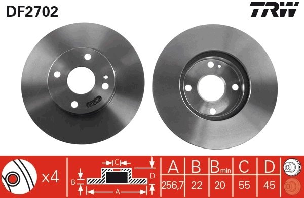 Disc frana TRW DF2702