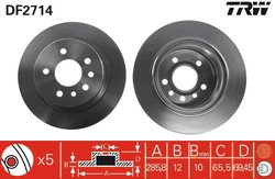 DISC FRANA TRW DF2714 - Compatibil cu OPEL, VAUXHALL