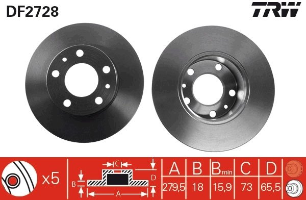 Disc frana TRW DF2728