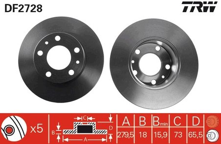 Disc frana TRW DF2728